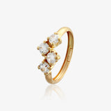 Anillo 4 Garras Diagonal