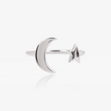 Star and moon ring