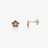Pendientes Esmalte Violeta