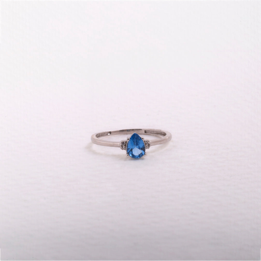 Anillo lágrima Azul