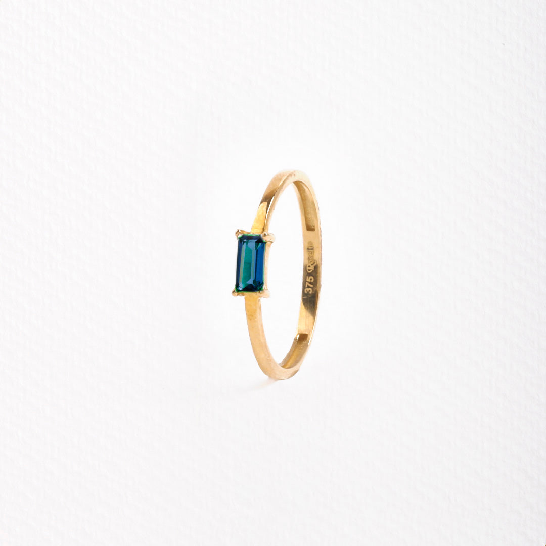 Anillo  Circonita Rectangular