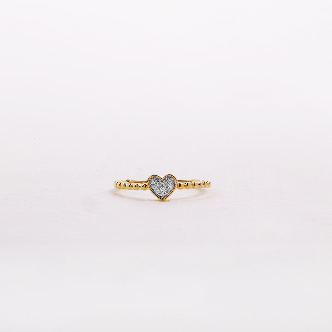 Anillo Corazón Diamantes Creados