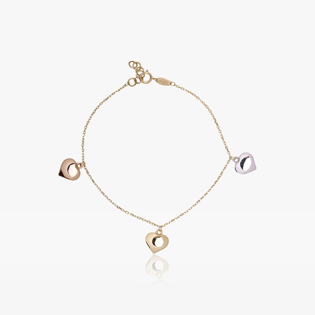 Pulsera Trio Corazones