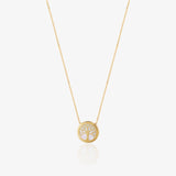 Gold Choker with Mother-of-Pearl Stones and Tree 45 cm