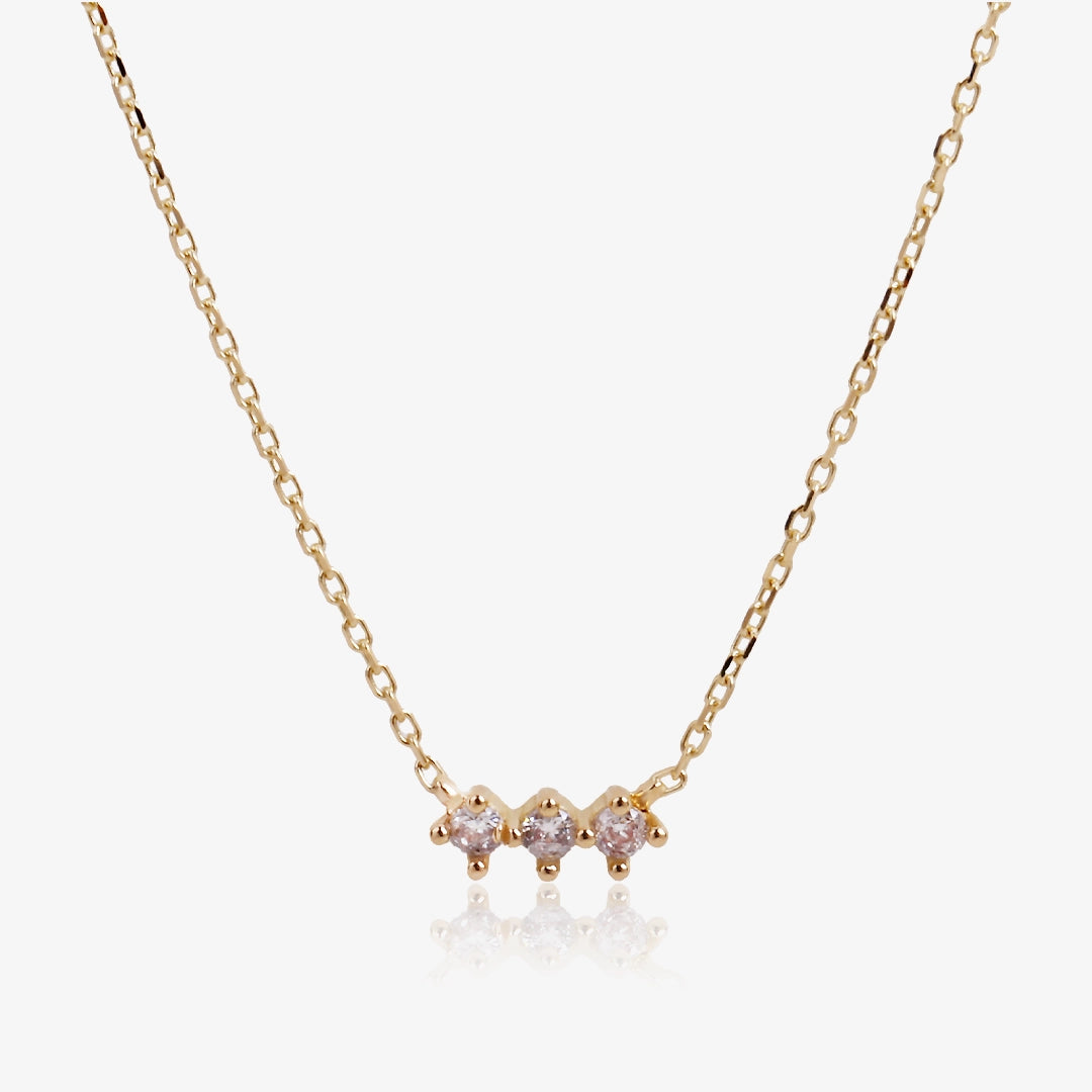 Triple stone necklace
