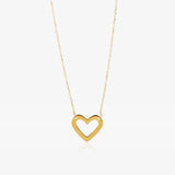 Openwork heart necklace.