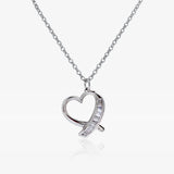 Silver Choker Heart Stones 42 cm Hope