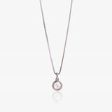 White stone necklace.