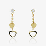 Pendientes Cadena Corazones