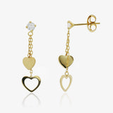 Pendientes Cadena Corazones