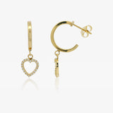 Pendientes aros Corazones