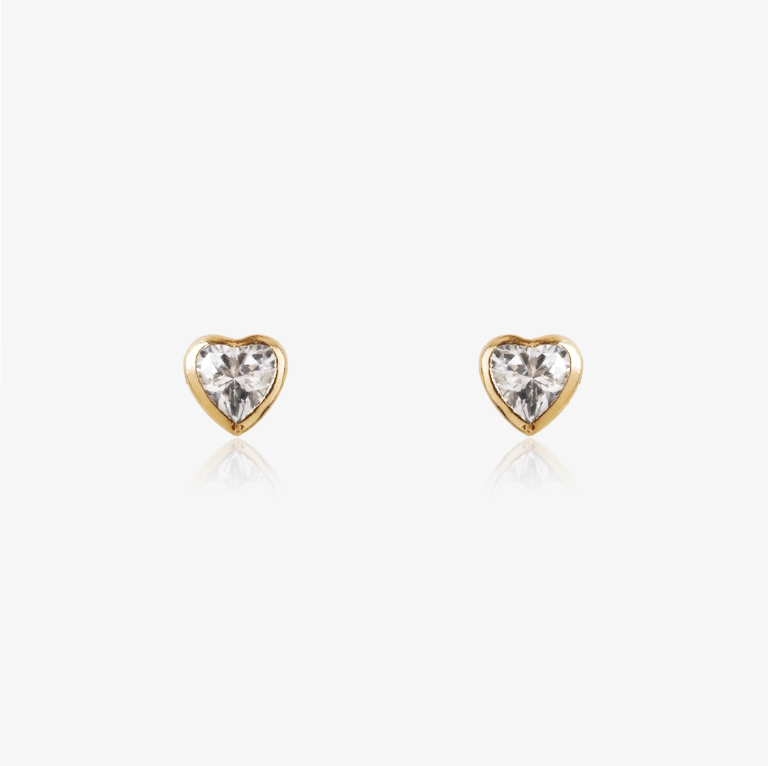 Pendientes Corazon Bocelados