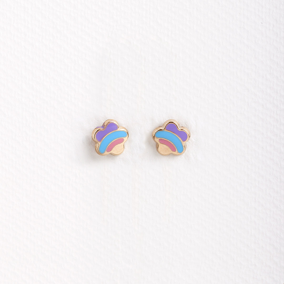 Pendientes Flor arcoiris