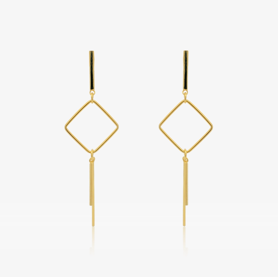 Long Rhombus Earrings