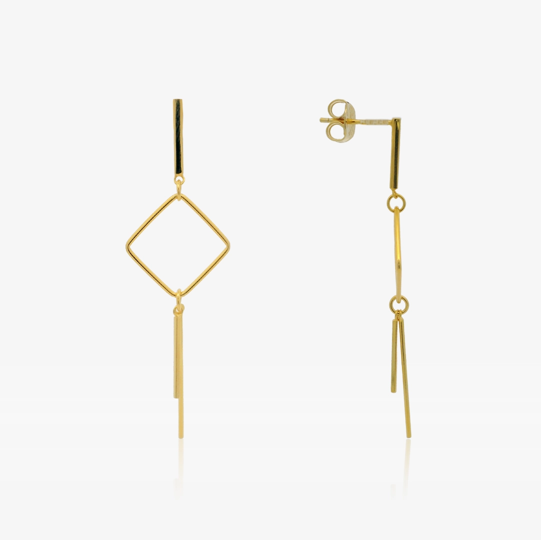Long Rhombus Earrings