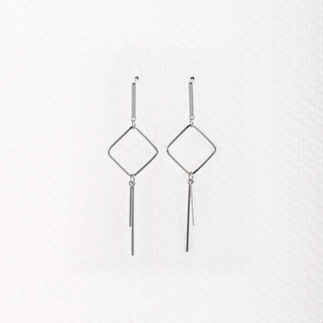 Long Rhombus Earrings