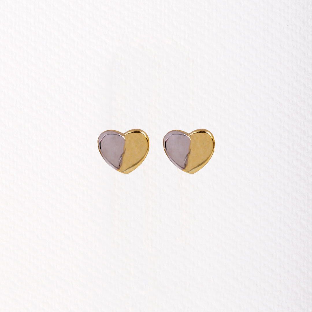 Pendientes Corazones Bicolor