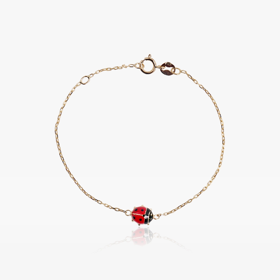 Pulsera bebe mariquita